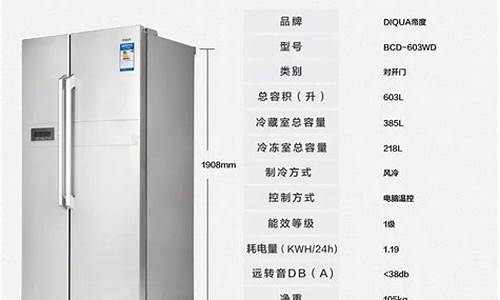 对开门冰箱一般尺寸长宽高示意图_对开门的